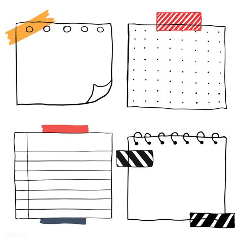 Blank Note Paper Set Png Royalty Free Stock Transparent Png 2100863