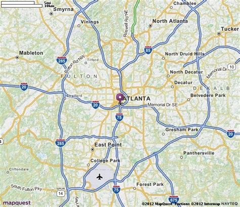 Atlanta Ga Map Mapquest Cities Where I Worked Pinterest