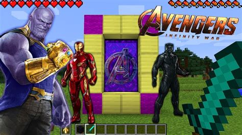 How To Make A Portal To The Avengers Infinity War Dimension Minecraft