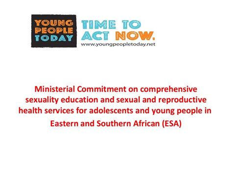 Ministerial Commitment On Comprehensive Sexuality Education And Sexua