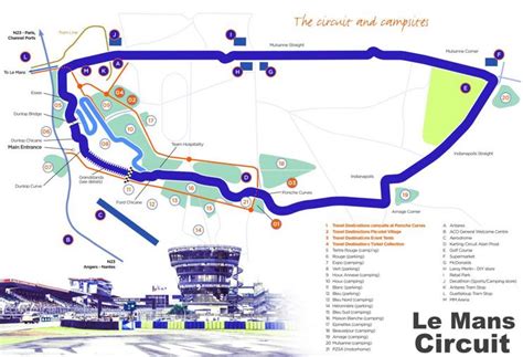 Open in 2015, this showcase of the famous stuttgart bears witness to the common history between porsche and le mans. Le Mans Circuit Map