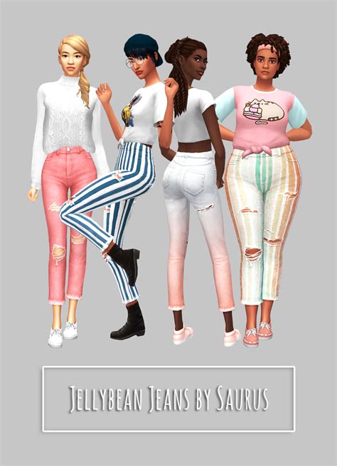 The Sims 4 Custom Content High Waisted Jeans Hopdedoor
