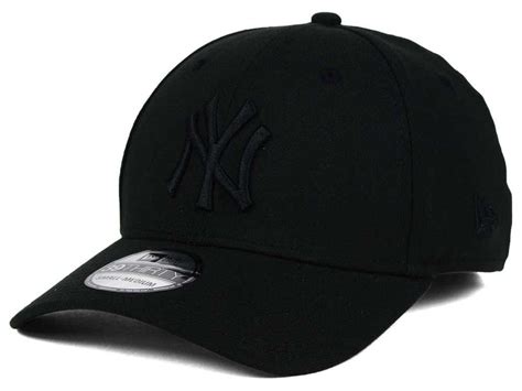New Era 39thirty Mlb New York Yankees Black Black Cap Fitted Famous