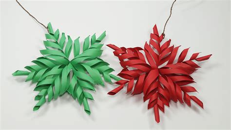 See more ideas about snowflake template, paper snowflakes, christmas crafts. DIY 3D Snowflake Tutorial - How to Make 3D Paper ...