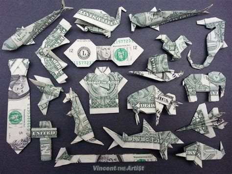 Dollar Bill Origami Shapes