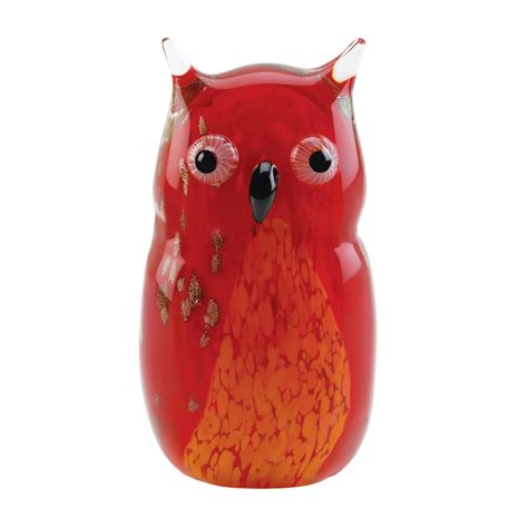 10019073 Red Owl Art Glass Glass Made In China