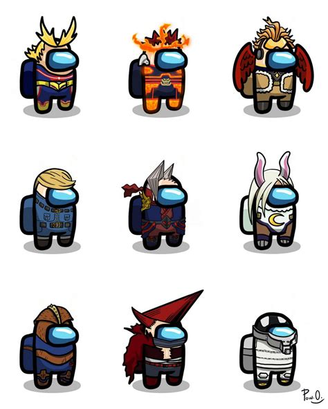 Kostenlose among us für android, ios installieren! Made MHA characters into lil Among Us astronauts :D : AmongUs