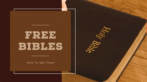 Free Bibles How To Get Them