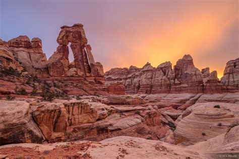 Druid Arch Sunset Canyonlands National Park Utah Mountain