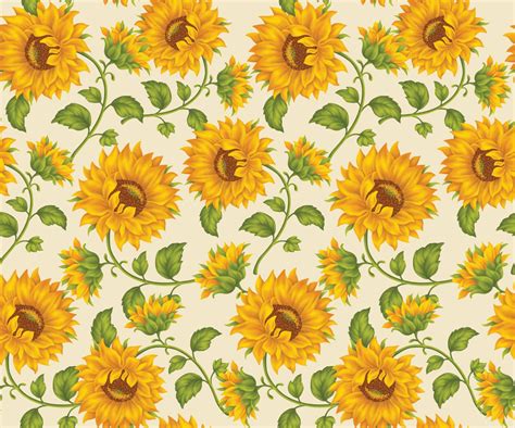 Sunflower Print In Ivory Background By Doncabanza On Deviantart