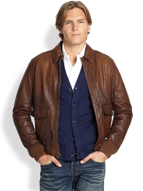 Polo Ralph Lauren Leather Bomber Jacket