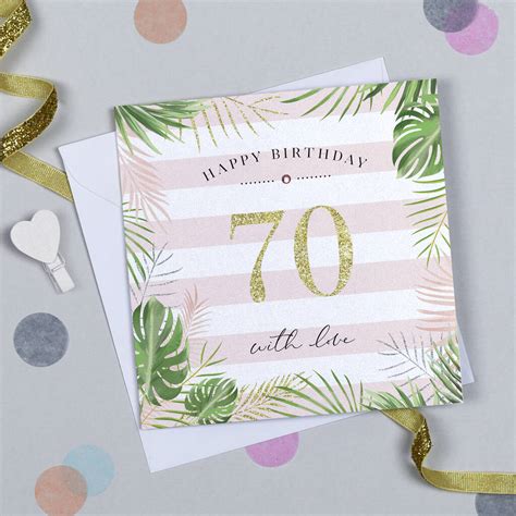 70th Birthday Card By Michelle Fiedler Design