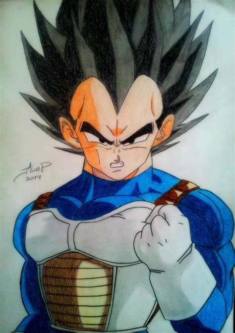 Vegeta A4 Pintura Lapiz Arte De Naruto Goku A Lapiz Dibujos