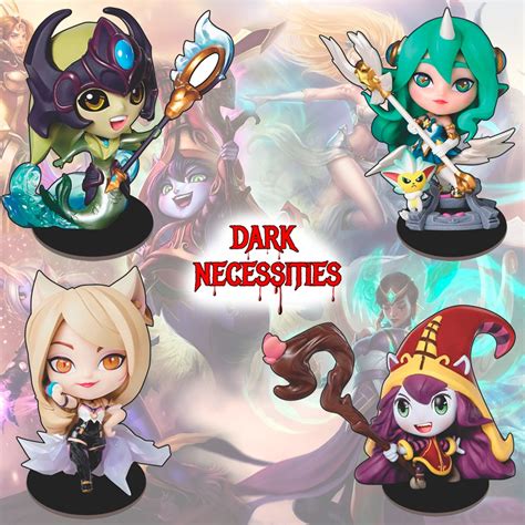 Mini Totens Decorativos Lol League Of Legends Lulu Ahri Nami