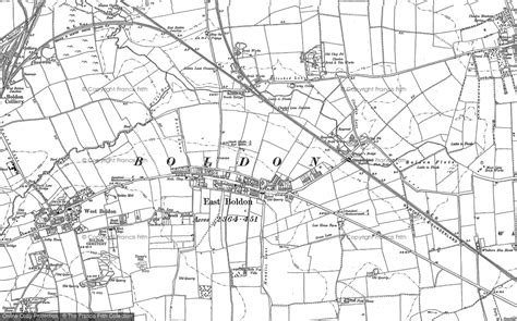 Historic Ordnance Survey Map Of East Boldon 1913 1914