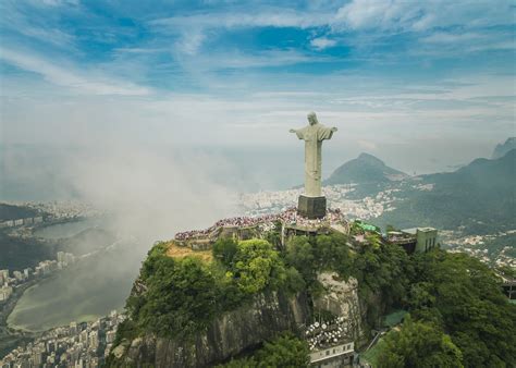Christ The Redeemer Rio De Janeiro Brasil Drone Photography
