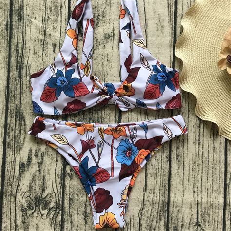 2018 new women bikini chest bow knot brazilian swimwear lady s bikinis set bathing suits swim