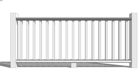 Trex decking dealer large stock. (Evernew) Kingston Vinyl Railings - 6, 8, & 10 Ft. Lengths (3 1/2 Ft. H) | 3D Warehouse