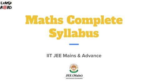It is important to check the jee main 2021 syllabus of any exam as it helps the candidates to know the important topics and chapters of the test. Maths Syllabus for JEE Mains & Advanced - 2021 - ExamsRoad.com