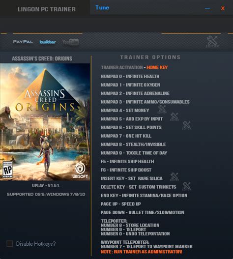 Assassin S Creed Origins Trainer LinGon GamesRead Com