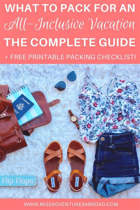 What To Pack For An All Inclusive Beach Vacation Beach Packing List