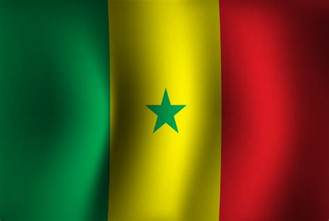 Senegal Flag Background Waving 3d National Independence Day Banner