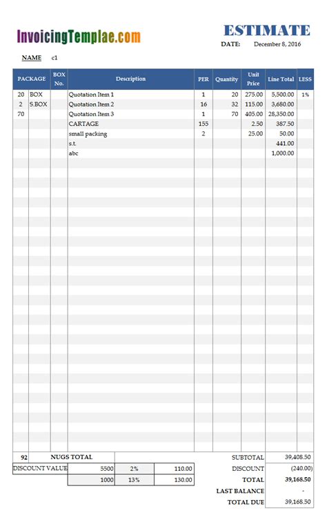 Instantly download blank price quotation template, sample & example in pdf, microsoft word (doc), microsoft excel (xls), apple pages, apple numbers format. Excel Quotation Template