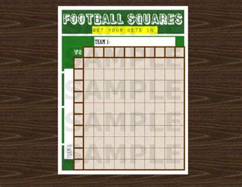 Search Results For 10×10 Football Squares Template