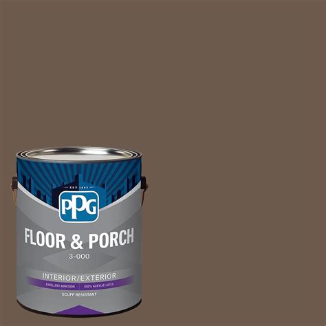 Ppg 1 Gal Ppg1077 7 Coffee House Satin Interiorexterior Floor And