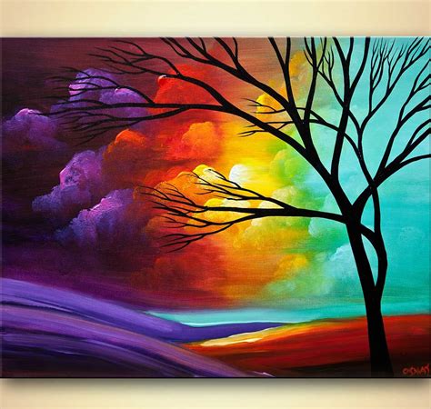 Modern Landscape Tree Painting Osnat Fine Art