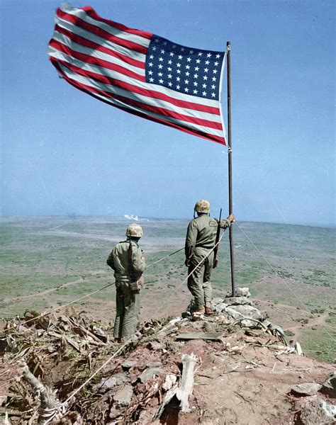 the us flag flies over iwo jima photograph by jared enos fine art america