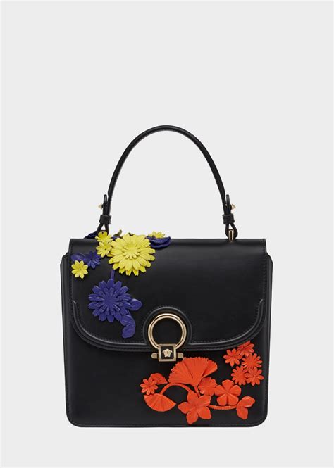 Versace Flower Appliques Large Dv One Bag For Women Us Online Store