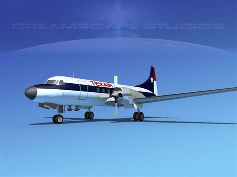 Convair Cv 580 Texair 3d Model Cgtrader