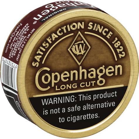 Copenhagen Smokeless Tobacco Original Long Cut Chewing Tobacco Akins