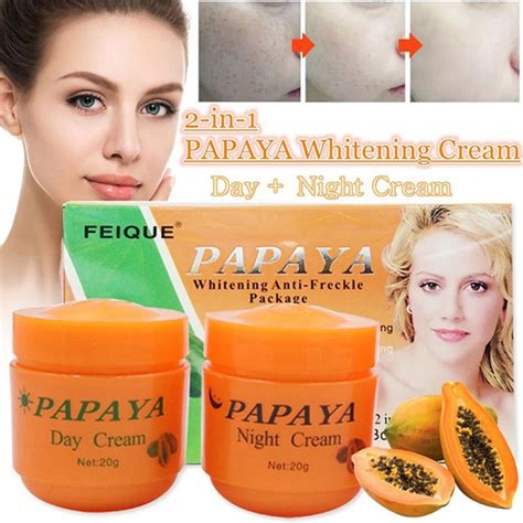 2pcsset Papaya Whitening Creams Set Face Whitening Removal Facial Dark
