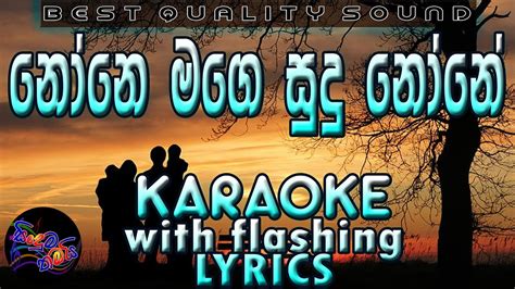 None Mage Sudu None Karaoke With Lyrics Without Voice Youtube