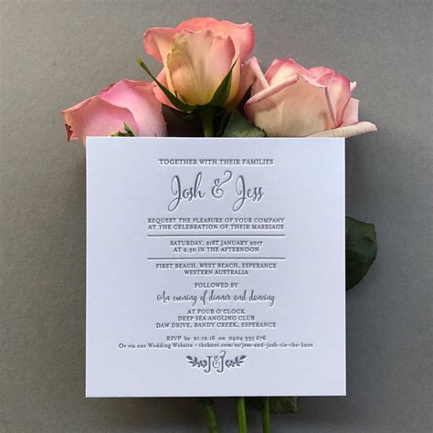 Each invite has been creatively designed by our talented graphic design team and is then carefully hand assembled to ensure we deliver the finest quality wedding invites. LETTERPRESS PRINTING PERTH Affordable Australian Letterpress | Letterpress wedding invitations ...