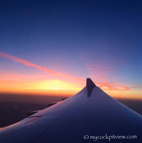 Sunset High Above Earth Airbus A340