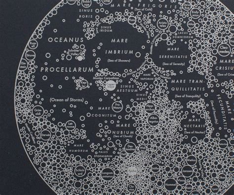 Archies Press Map Of The Moon At