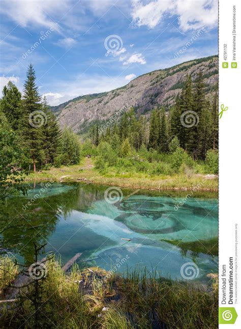 Lake Mountain Forest Turquoise Stock Photo Image Of