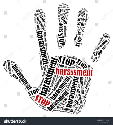 Stop Harassment Word Cloud Illustration Shape Ilustración De Stock