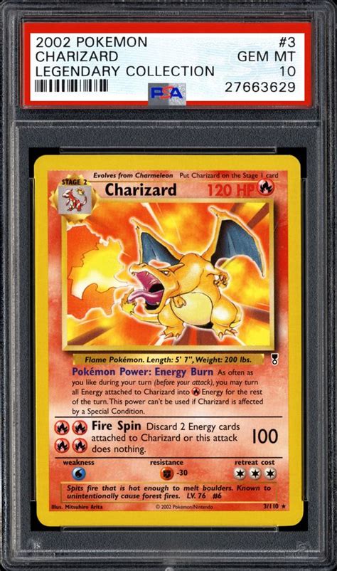 2002 Nintendo Pokemon Legendary Collection Charizard Psa Cardfacts®