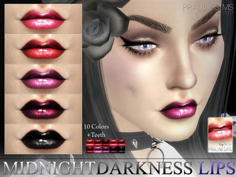 Midnight Darkness Lips N26 Teeth By Pralinesims At Tsr Sims 4 Updates
