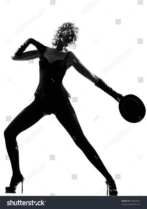 Stylish Silhouette Caucasian Beautiful Woman Dancing Stock Photo Shutterstock