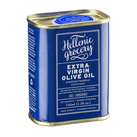 Extra Virgin Olive Oil Blue Tin Miniature 100ml By Hellenic Grocery