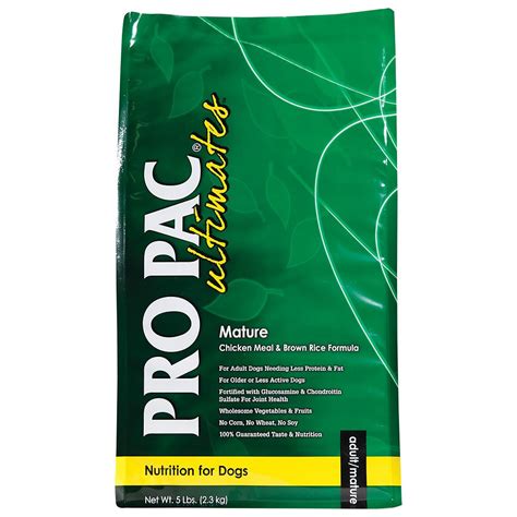 Pro Pac Ultimates Chicken Meal And Brown Rice Mature Dry Dog Food 28 Lb