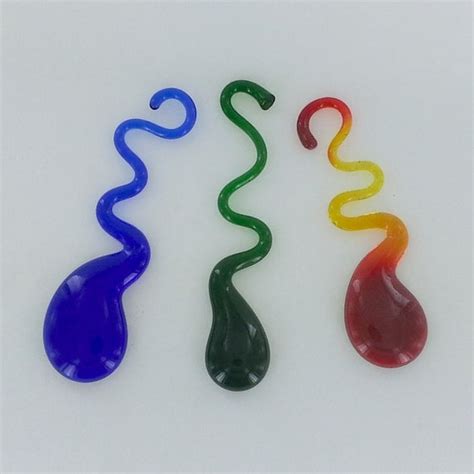 Items Similar To Decorative Recycled Glass Squiggles Sperm Tadpoles