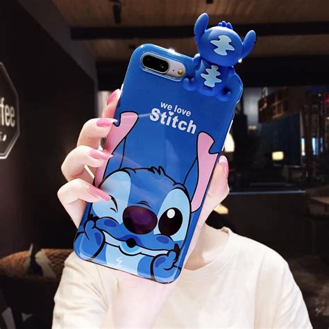 Super Cute 3 D Minnie Stitch Silicone Phone Case For Iphone X Xr Xs Max