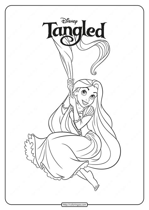 Printable Tangled Rapunzel Pdf Coloring Pages Tangled Coloring Pages