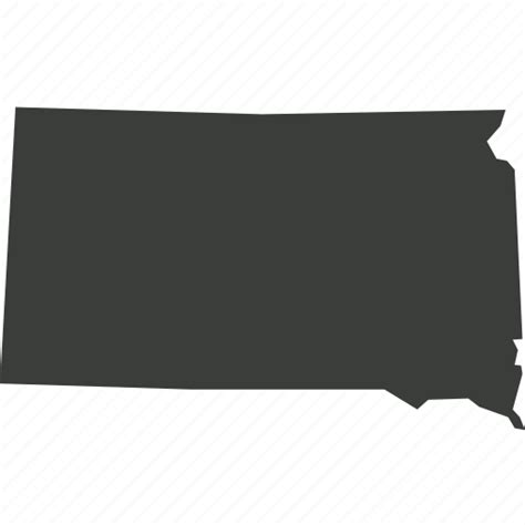 Map South Dakota Usa State Location America Icon Download On